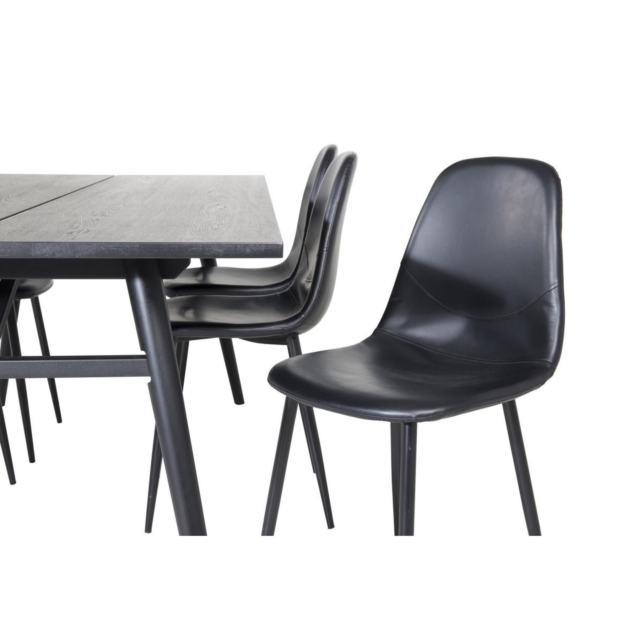 Voir la diapositive 4 : Paris Prix Ensemble table à manger extensible & 6 chaises design  sleek & polar  195-280cm noir