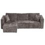 Voir la diapositive 4 : BEST MOBILIER Topaze - canapé d'angle réversible 4 places convertible avec coffre en velours à relief texturé