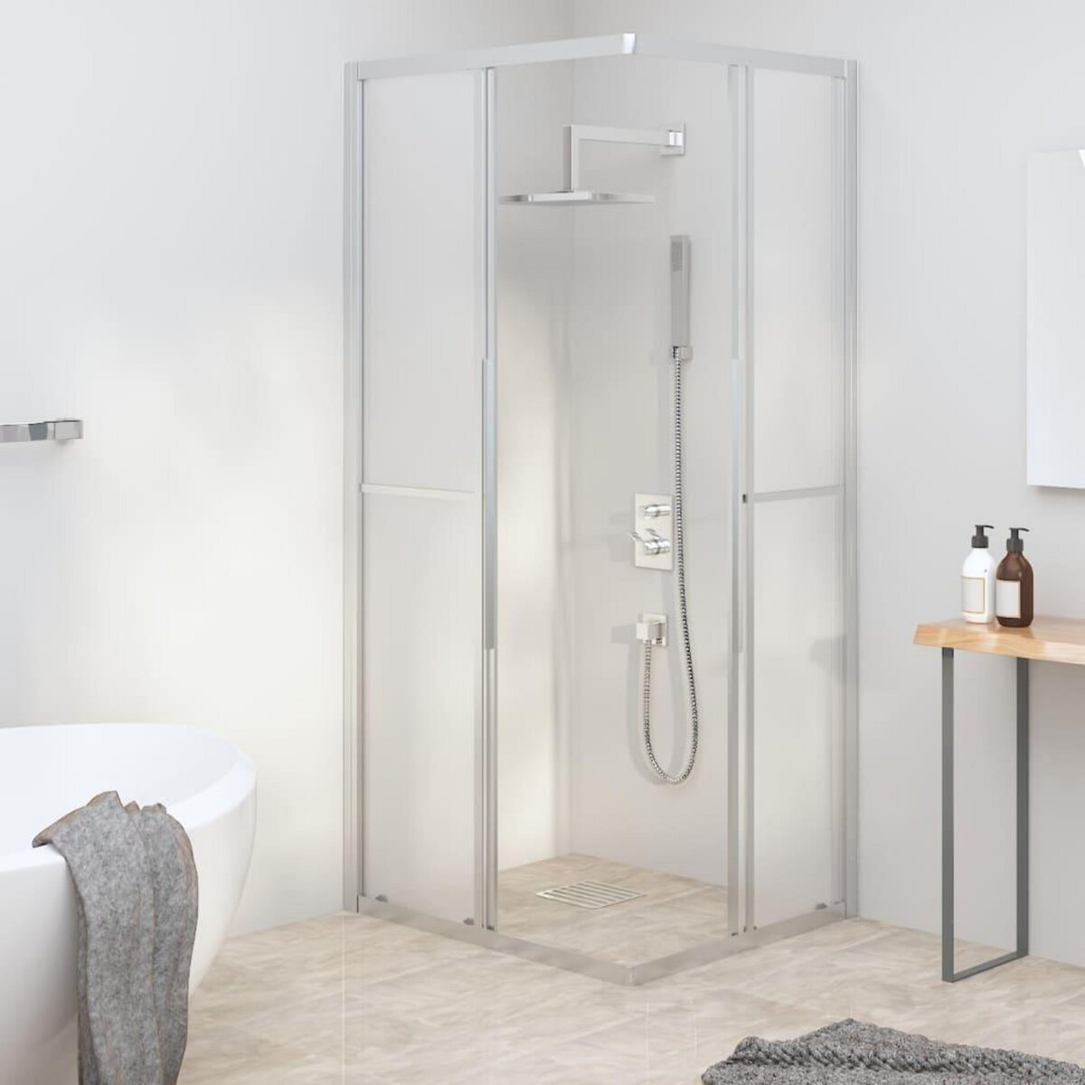 VIDAXL Cabine de douche ESG depoli 90x70x180 cm