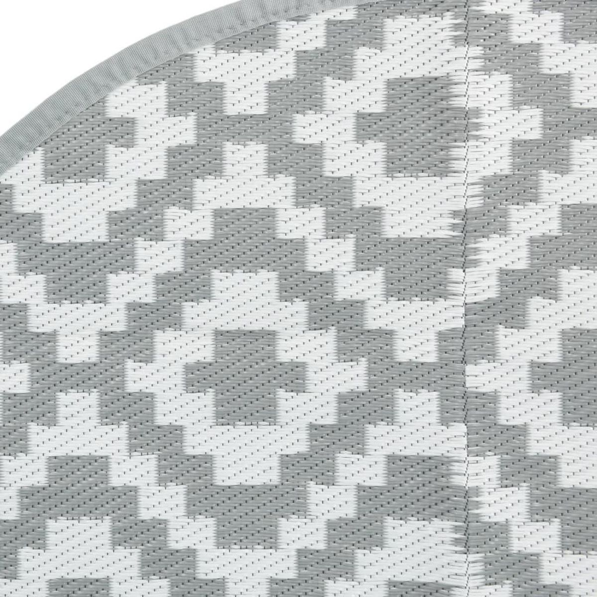 VIDAXL Tapis d'exterieur ARAKIL gris Ø200 cm PP