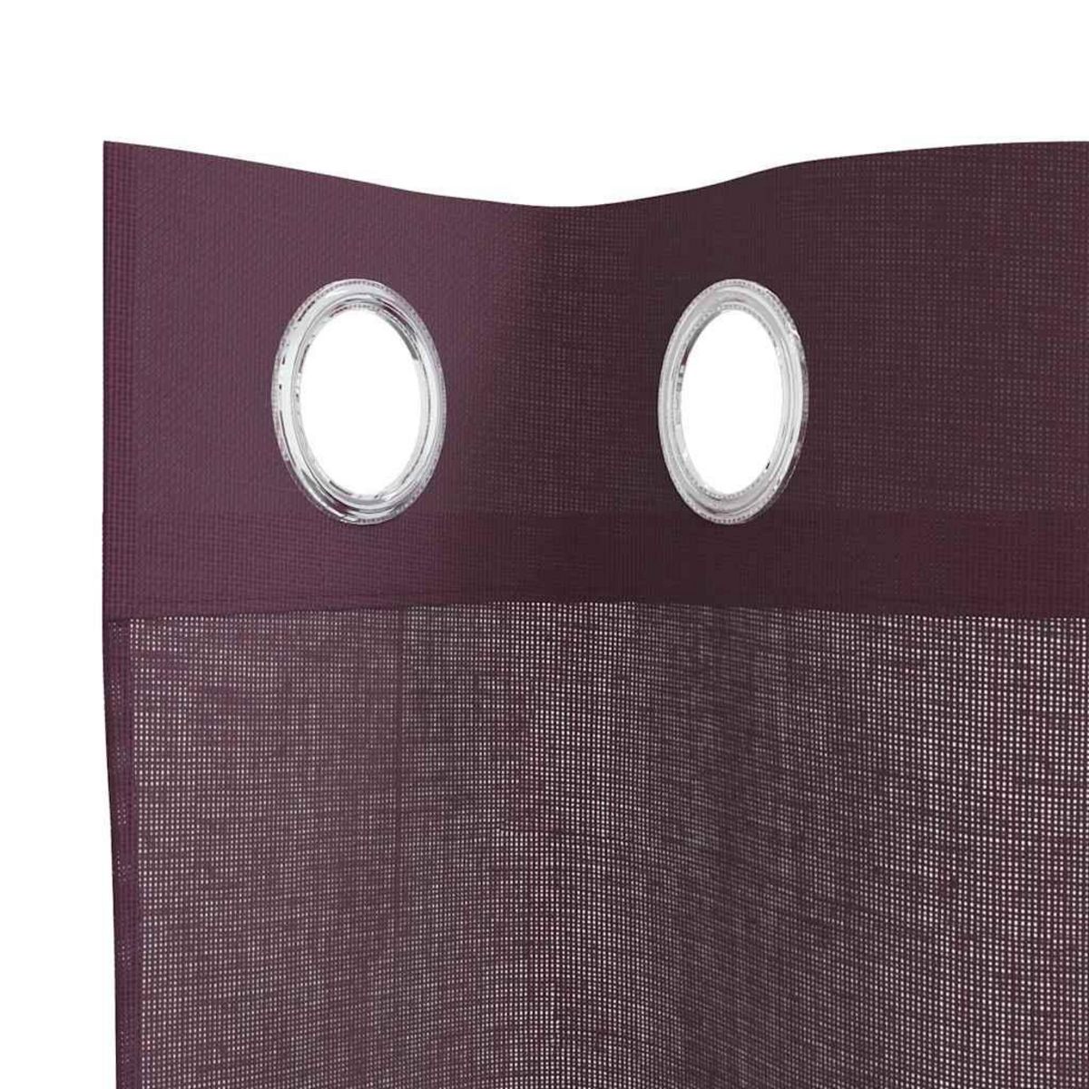 VIDAXL Rideaux en voile avec œillets 2 pcs violet 140x245 cm