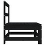 Voir la diapositive 4 : VIDAXL Canape central de jardin noir bois de pin massif