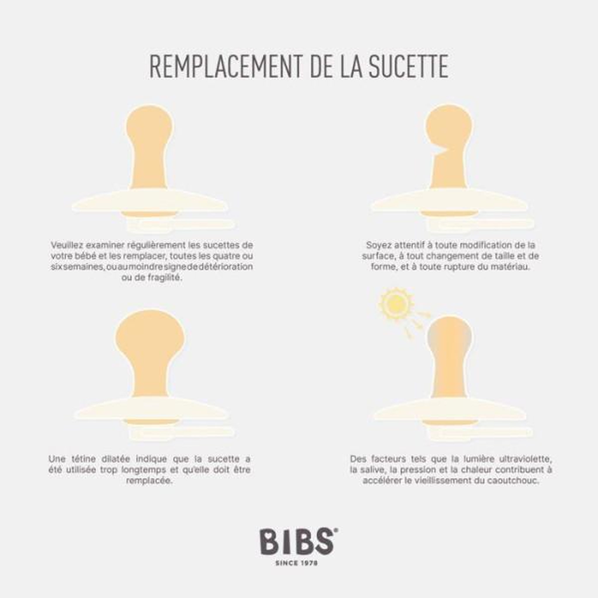 Voir la diapositive 4 : MARKET24 Sucette bébé - BIBS - Colour - Embout rond - Pack de 2 - Caoutchouc naturel - Taille 1 Blossom Dusty Lilac