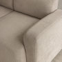Voir la diapositive 5 : MERAX Canapé droit fixe 3 places tissu beige