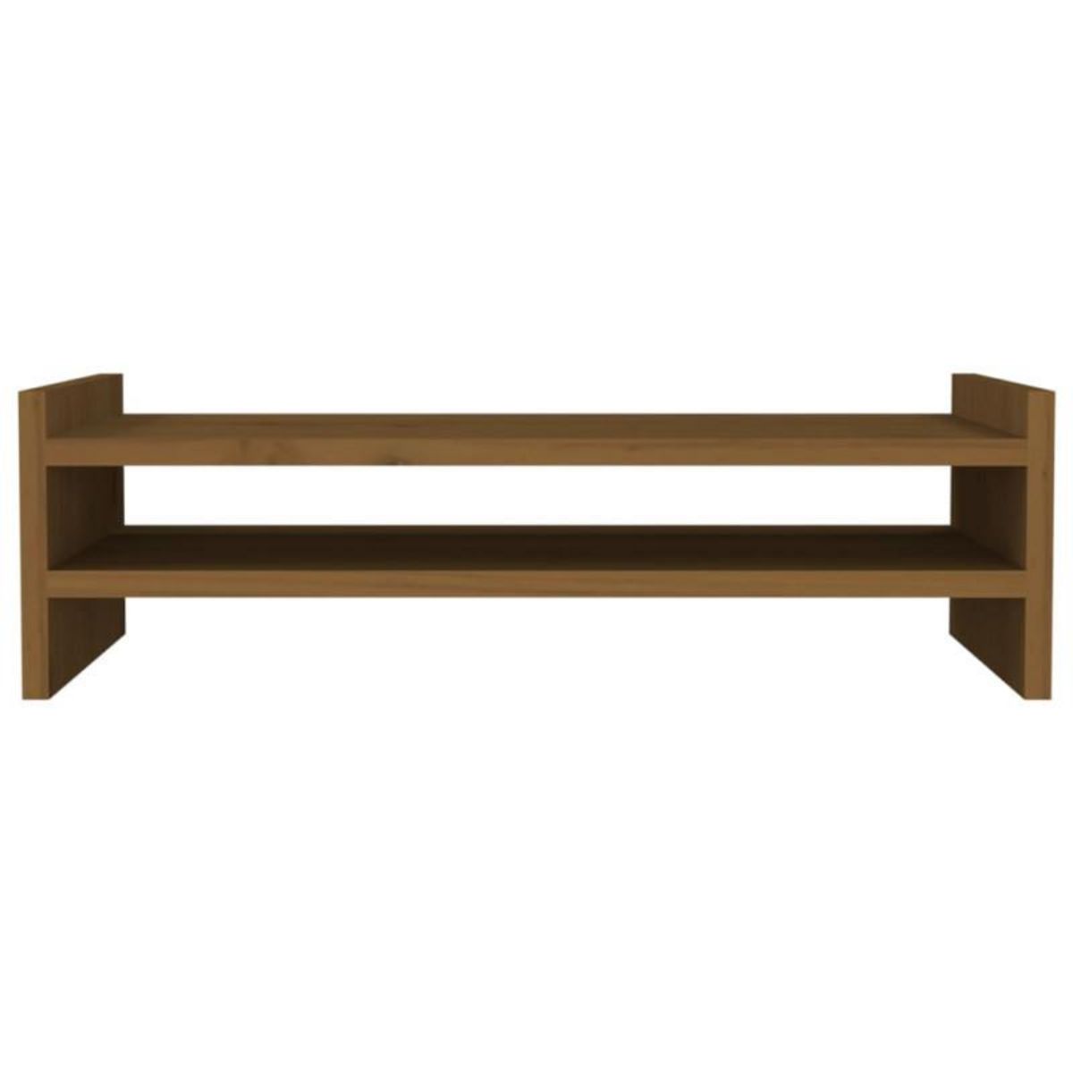 VIDAXL Support de moniteur Marron miel 50x27x15 cm Bois de pin solide