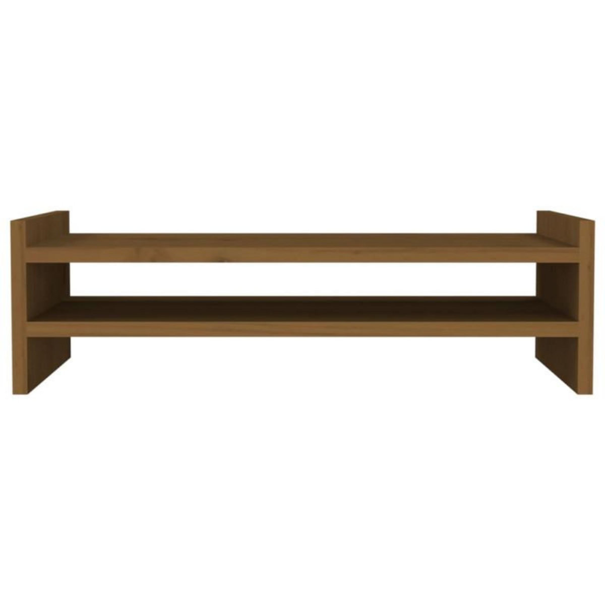 VIDAXL Support de moniteur Marron miel 50x27x15 cm Bois de pin solide