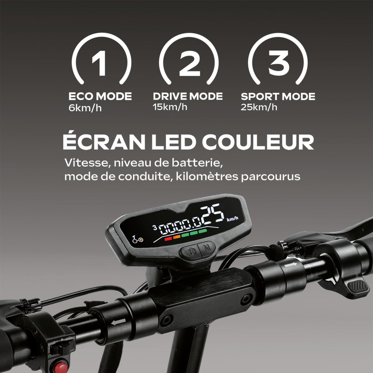 EZWAY Trottinette Électrique Adulte EBOOST INFINITY, Autonomie 70Km, 25Km/h, Pliable, Freins à Disque Double, Pneus 10  Tout-Terrain, Pour Trajets Urbains