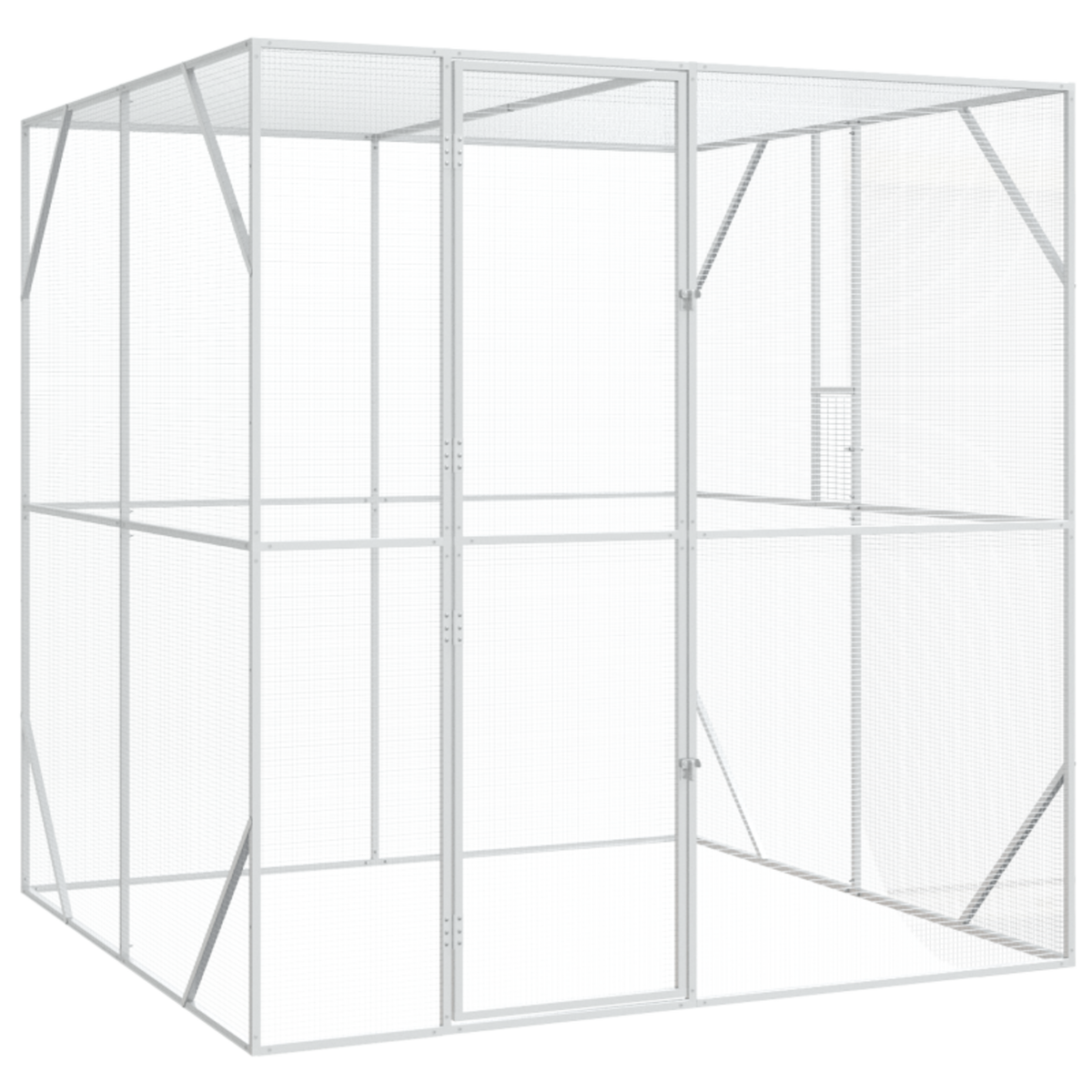 VIDAXL Aviary pour oiseaux Anthracite 209x202x214 cm Acier