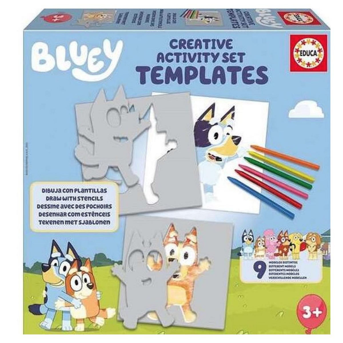 EDUCA Bluey creative activity set templates