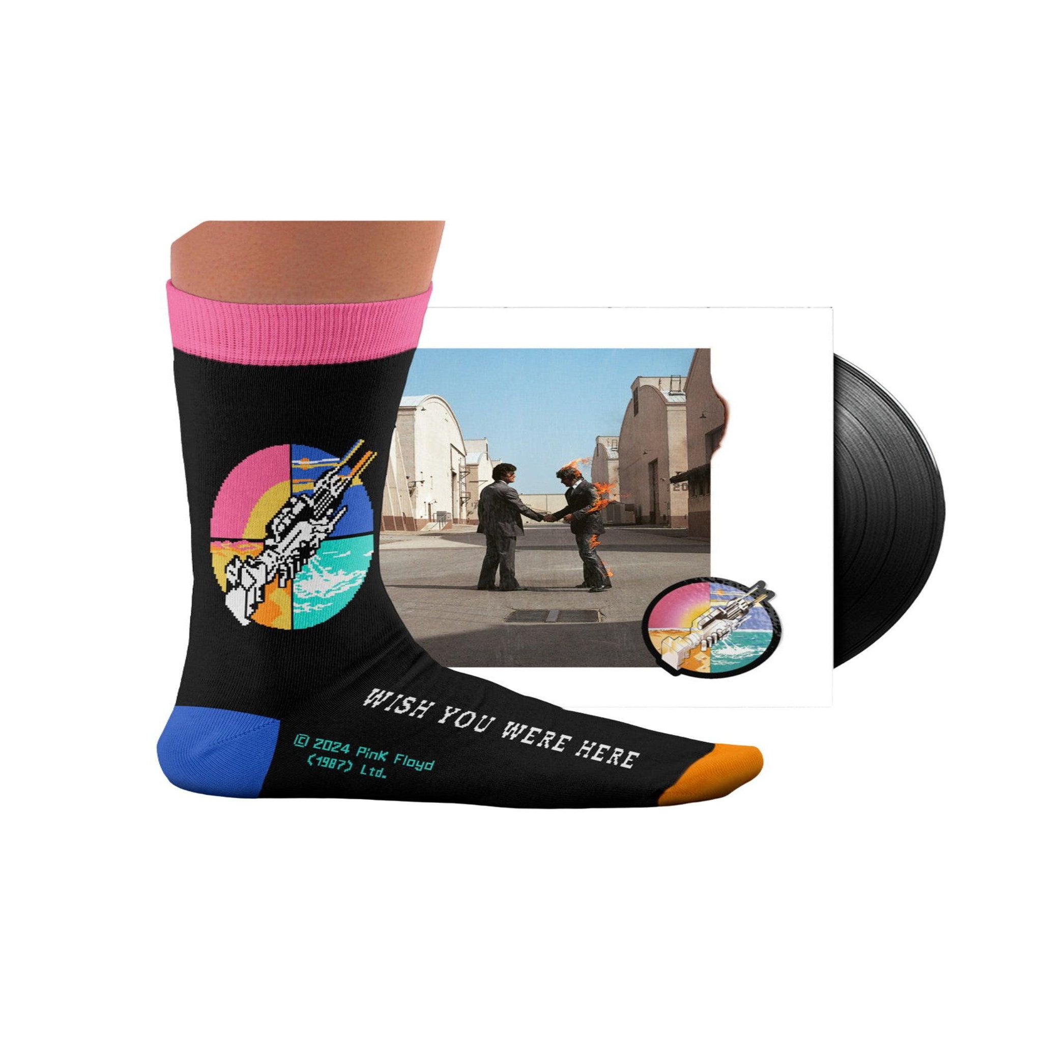 Voir la diapositive 2 : SOCK AFFAIRS Chaussettes pink floyd, wish you were here