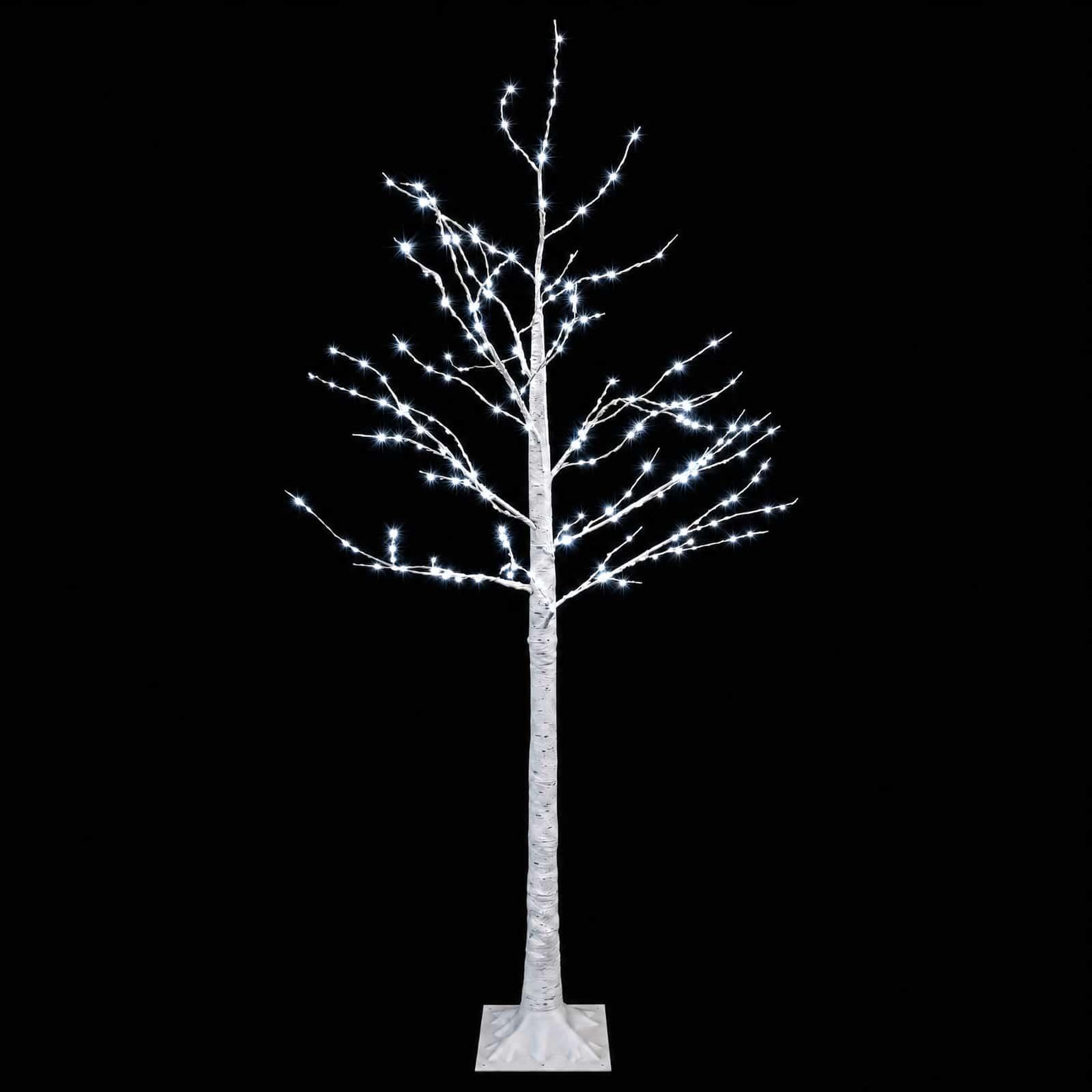 Voir la diapositive 5 : VIDAXL Bouleau de Noël Blanc 22 x 22 x 150 cm Plastique 232 LED