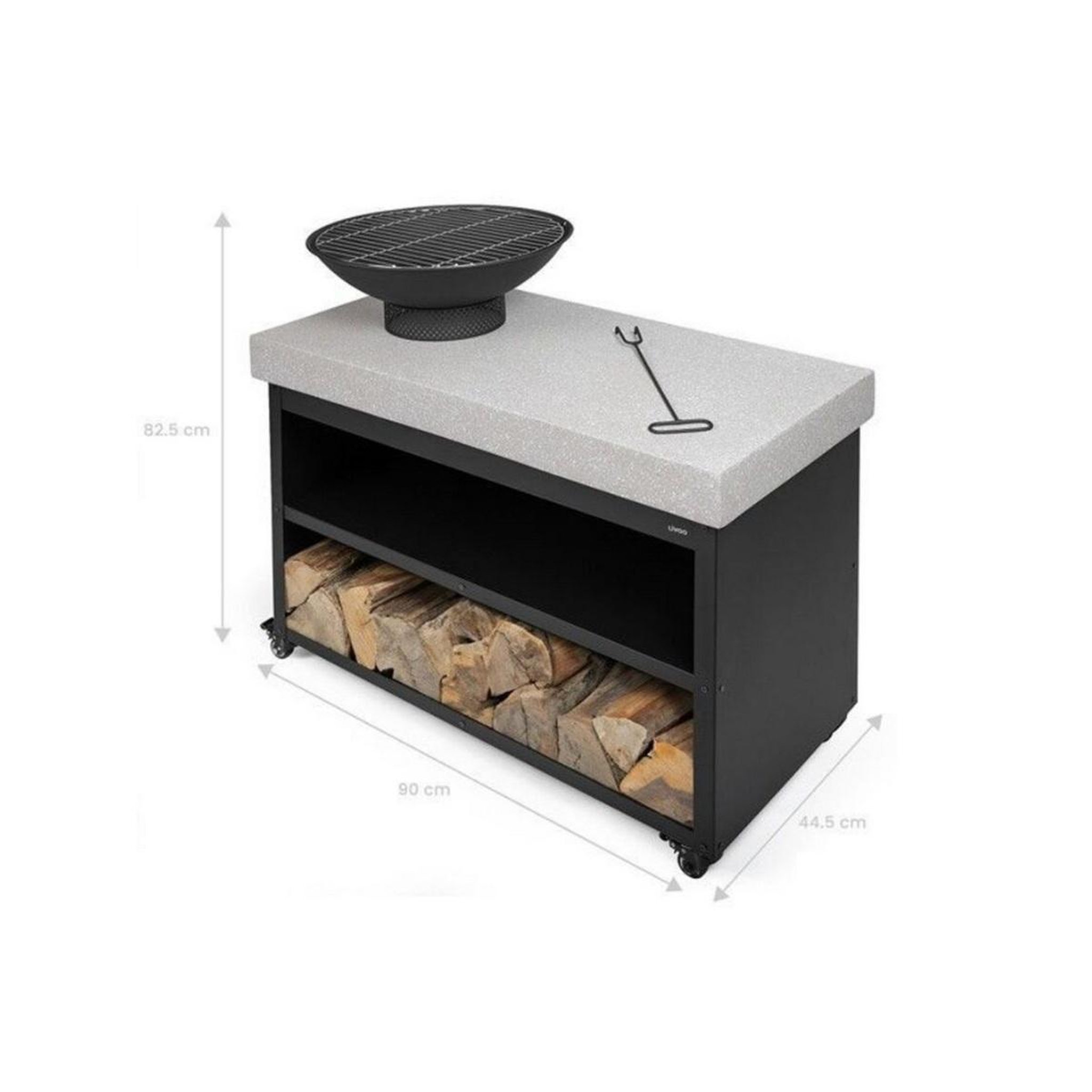 Voir la diapositive 2 : LIVOO Brasero barbecue sur desserte - doc329