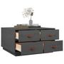 Voir la diapositive 5 : VIDAXL Table basse Gris 80x80x45 cm Bois massif de pin