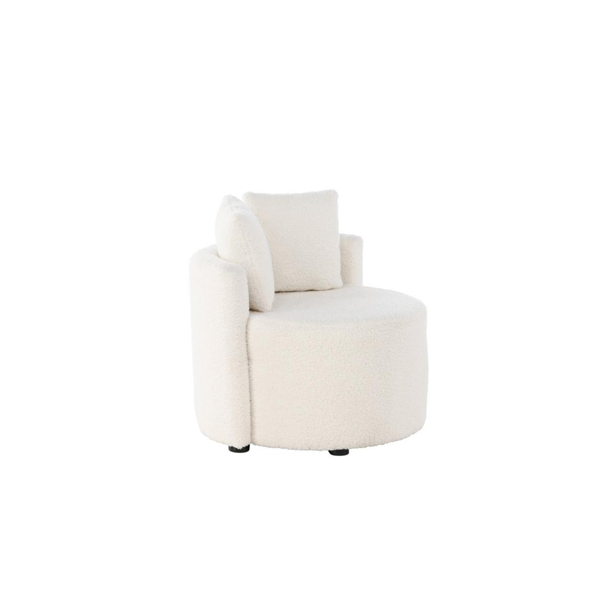 Voir la diapositive 3 : Paris Prix Fauteuil enfant en bouclette  kelso  59cm blanc