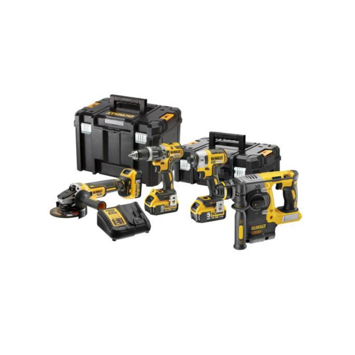 Dewalt Coffret perceuse, visseuse, perforateur et meuleuse 18v - 252954