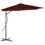 Voir la diapositive 2 : VIDAXL Parasol de jardin avec mat en acier rouge bordeaux 300x230 cm