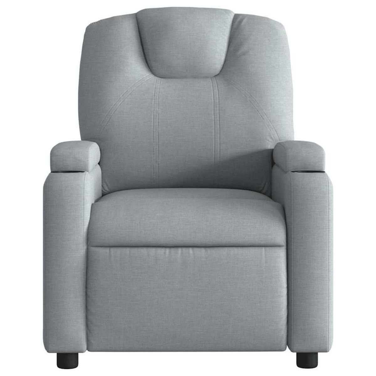VIDAXL Fauteuil de massage inclinable Gris clair Tissu