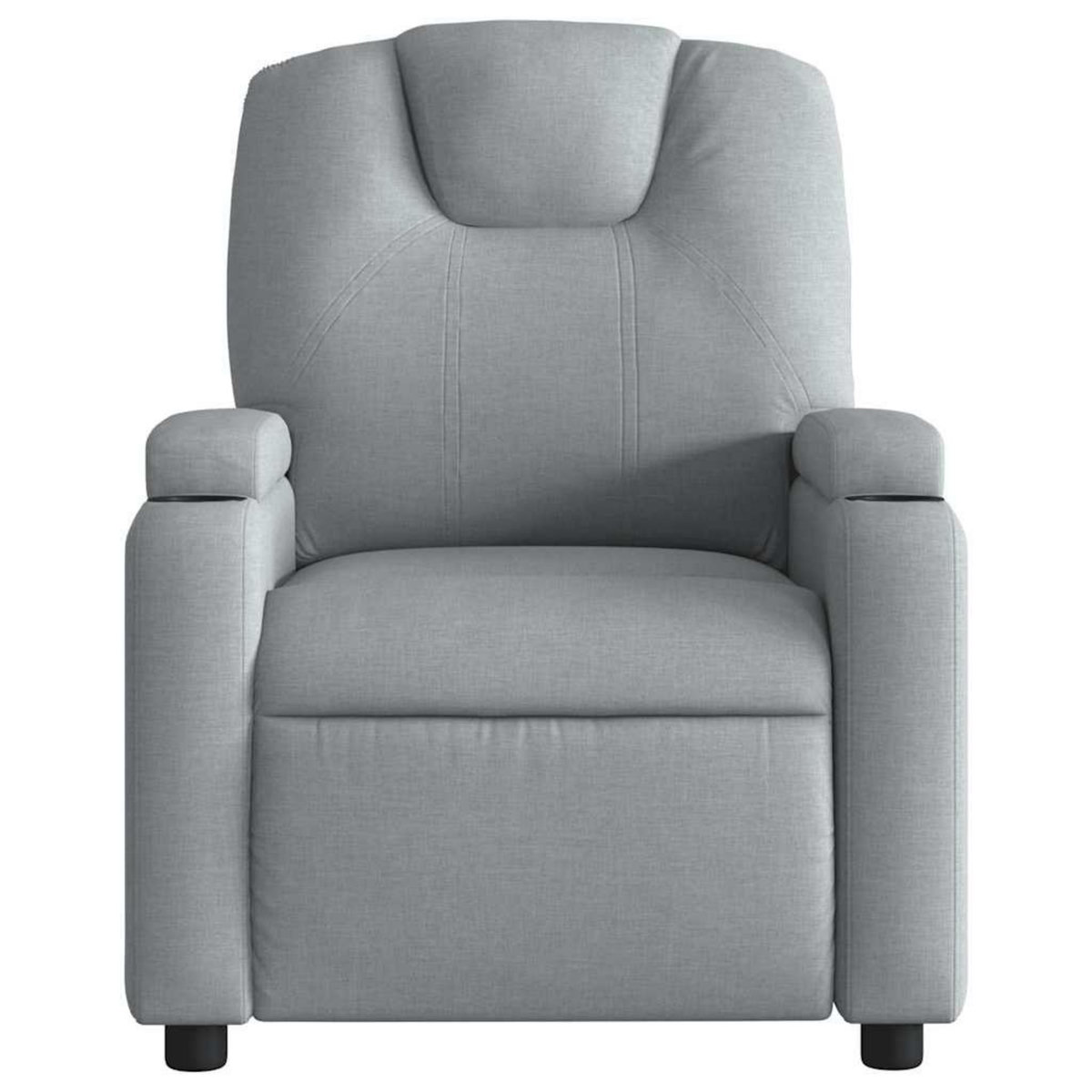VIDAXL Fauteuil de massage inclinable Gris clair Tissu