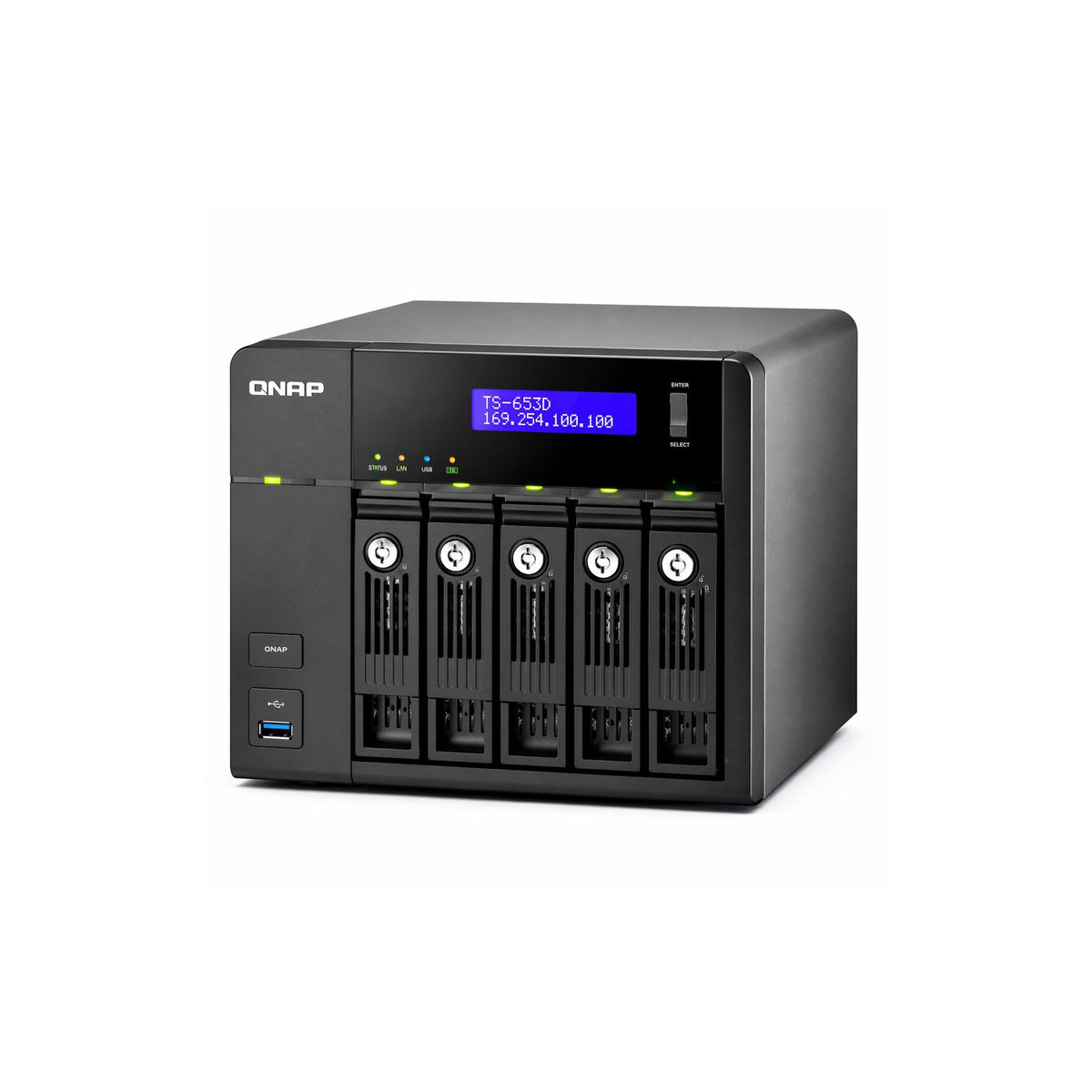 Qnap Serveur NAS QNAP TS-559 Pro II – 5 baies – 1.8 GHz – Stockage réseau haute performance pour entreprise