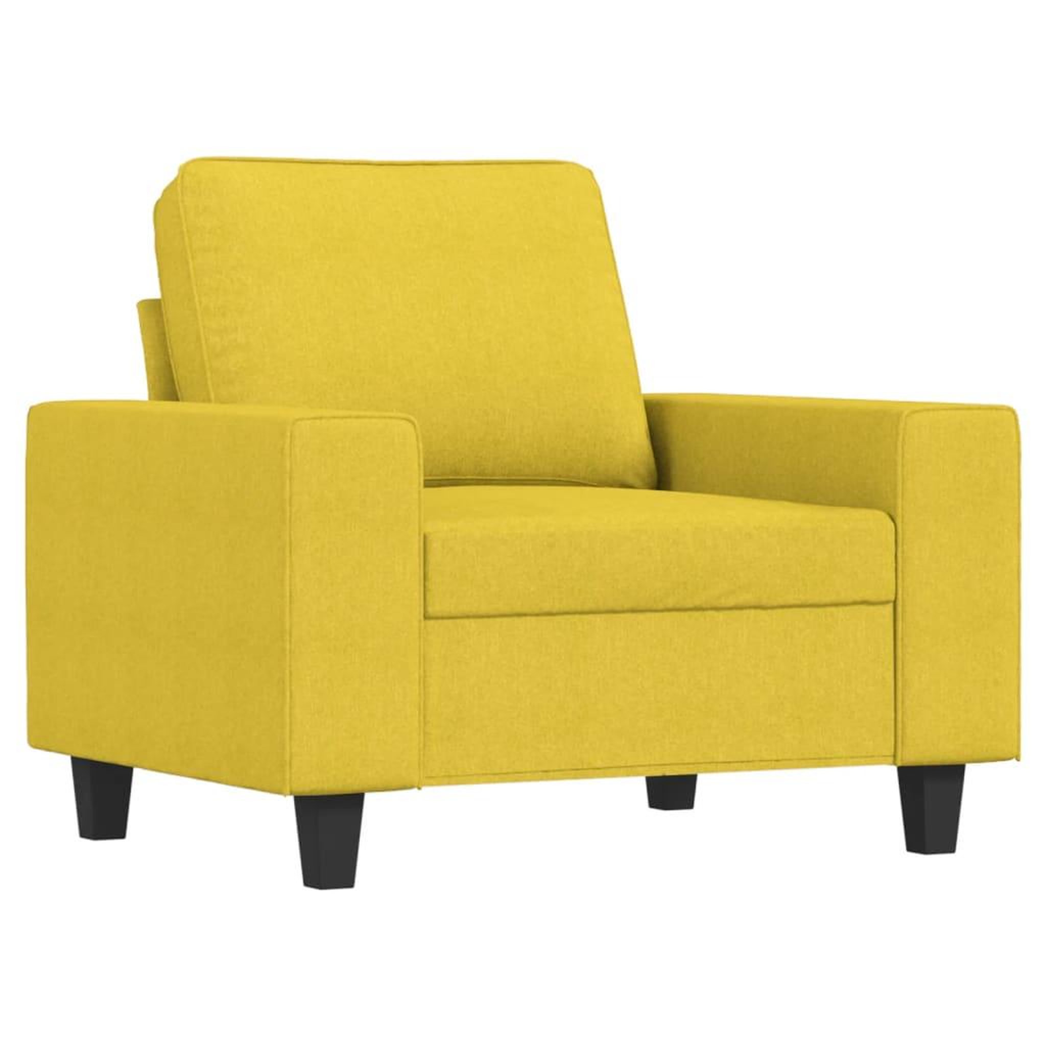 Voir la diapositive 3 : VIDAXL Ensemble de canapes 4 pcs jaune clair tissu