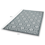 Voir la diapositive 5 : ID MARKET Tapis extérieur TUNIS gris et blanc 180 x 280 CM
