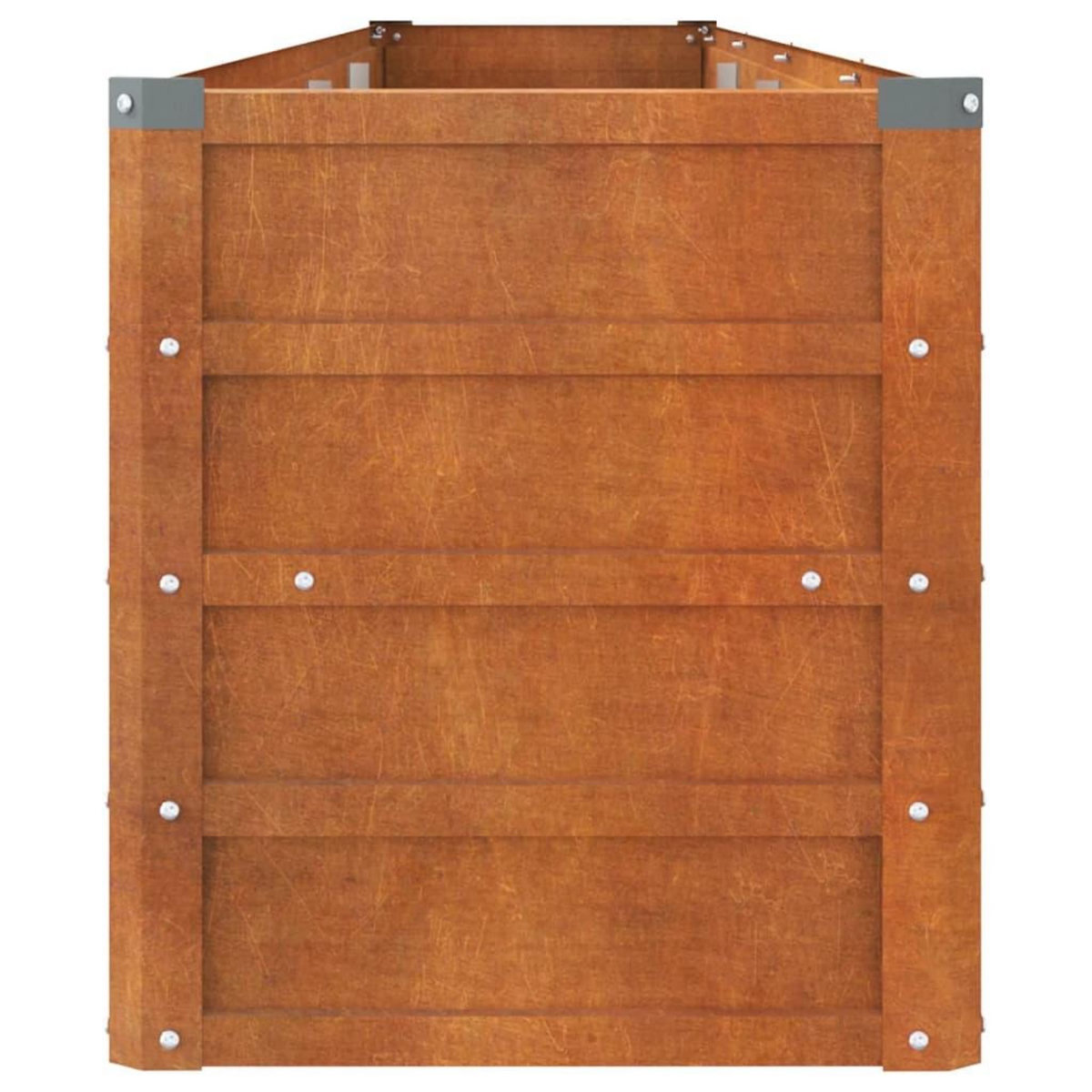 VIDAXL Lit sureleve de jardin rouille 320x40x45 cm acier corten
