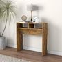 Voir la diapositive 3 : VIDAXL Table console Chêne fumé 78x30x80 cm Bois d ingénierie