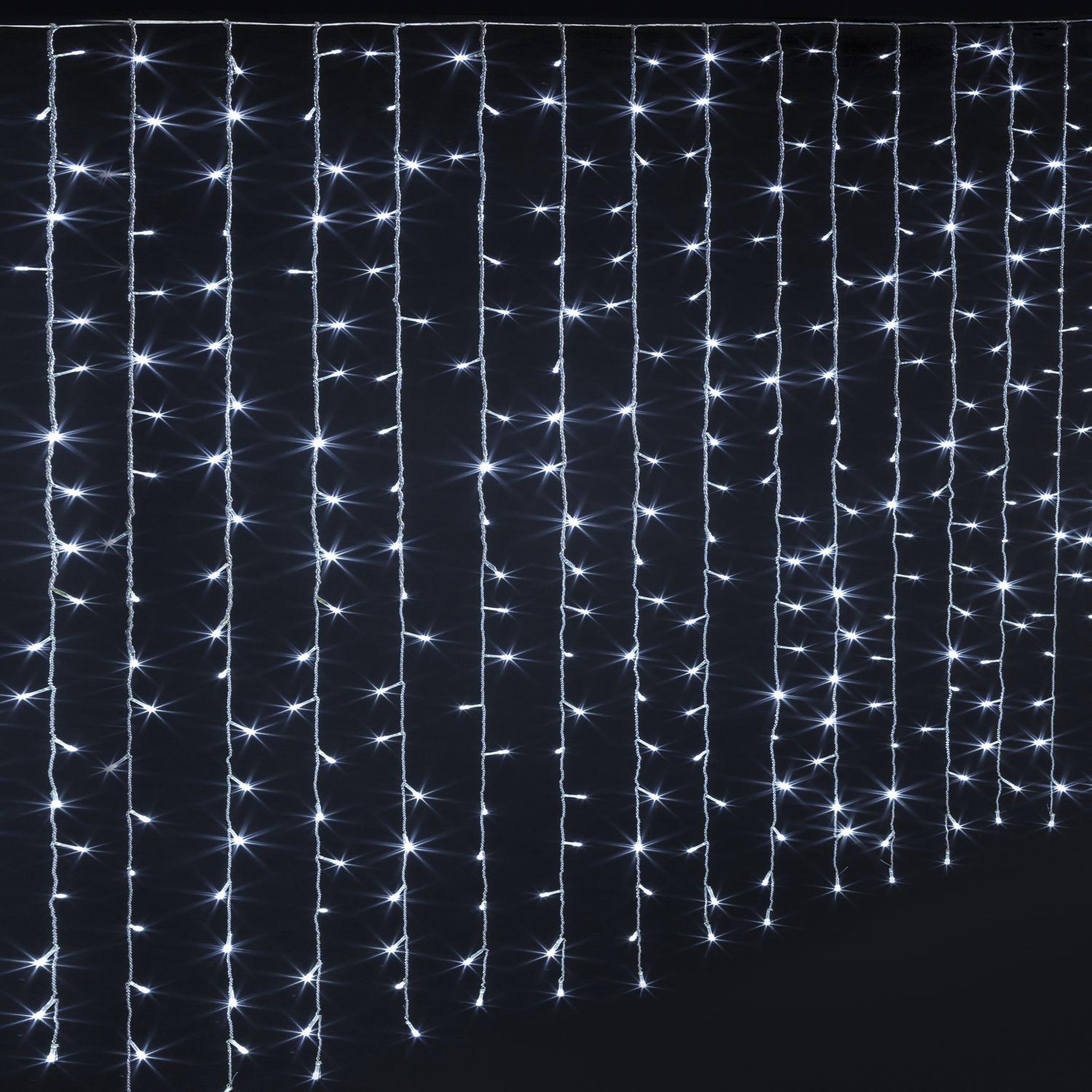 FEERIC LIGHT & CHRISTMAS Guirlande extérieur rideaux 600 led - longueur 2 m - blanc froid