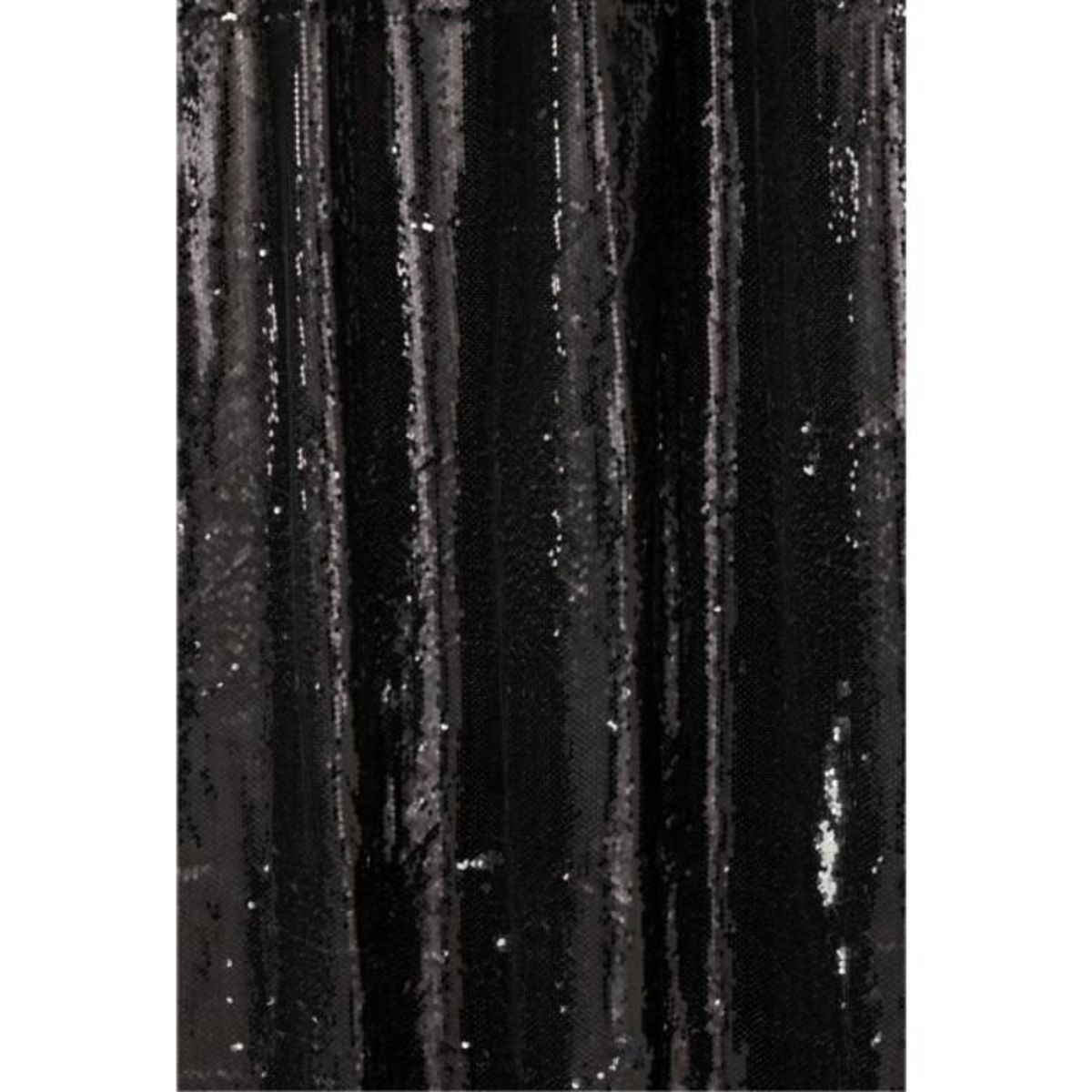 Paris Prix Rideau à Passants  Sequin  125x250cm Noir & Argent