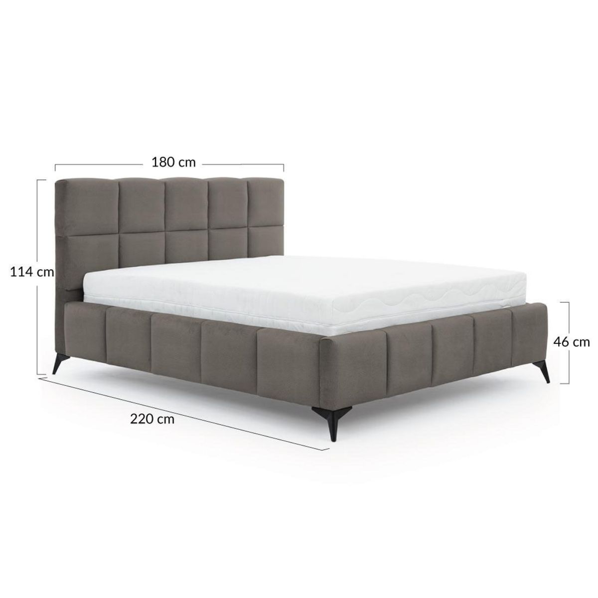 BEST MOBILIER Millie - lit coffre - 160x200 cm - sommier inclus - en velours
