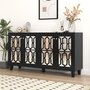 Voir la diapositive 4 : MERAX Buffet 4 porte(s) 0 tiroir(s) - 160 cm noir mdf