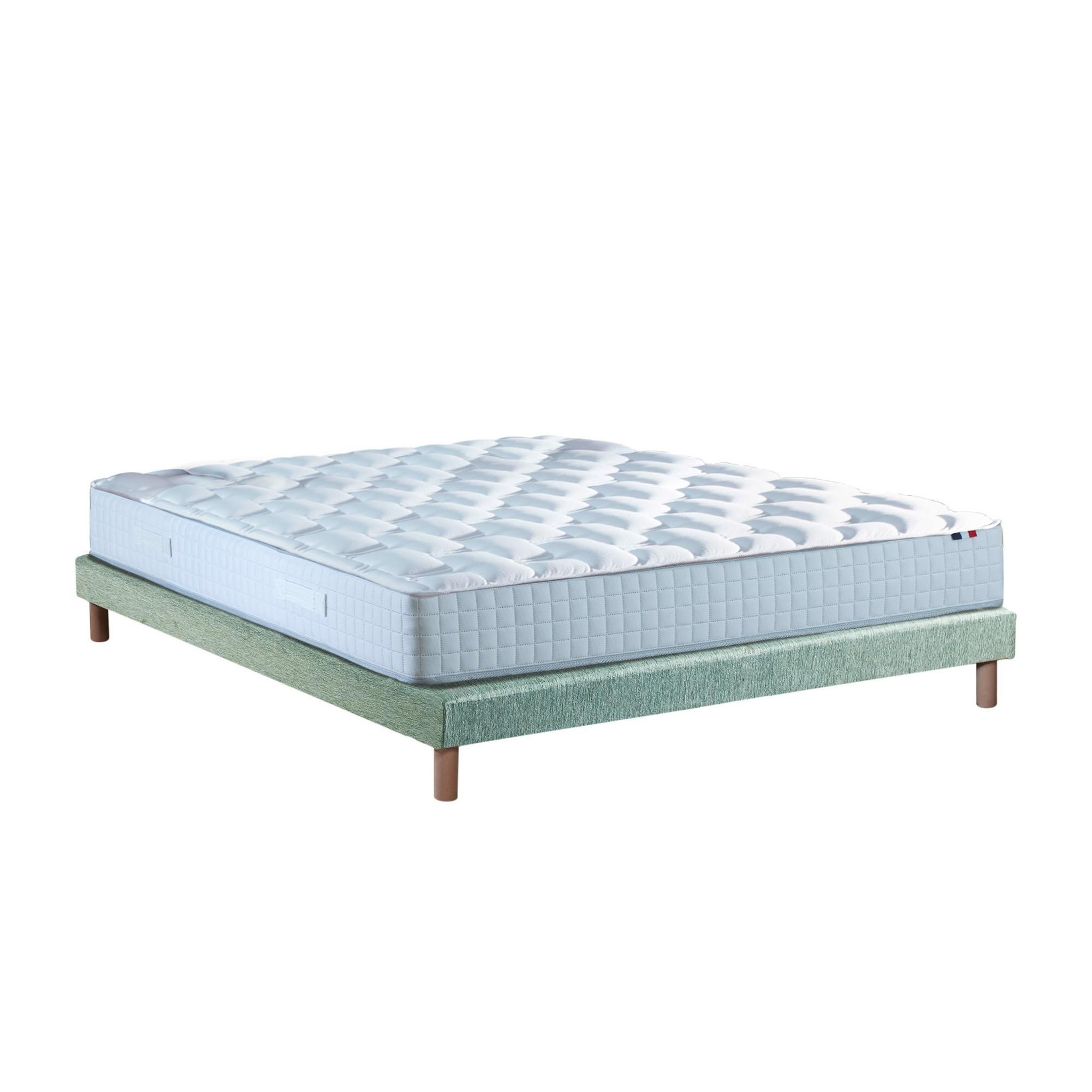 Voir la diapositive 2 : IDLITERIE Ensemble literie : matelas à ressorts COSMOS et sommier - qualité française