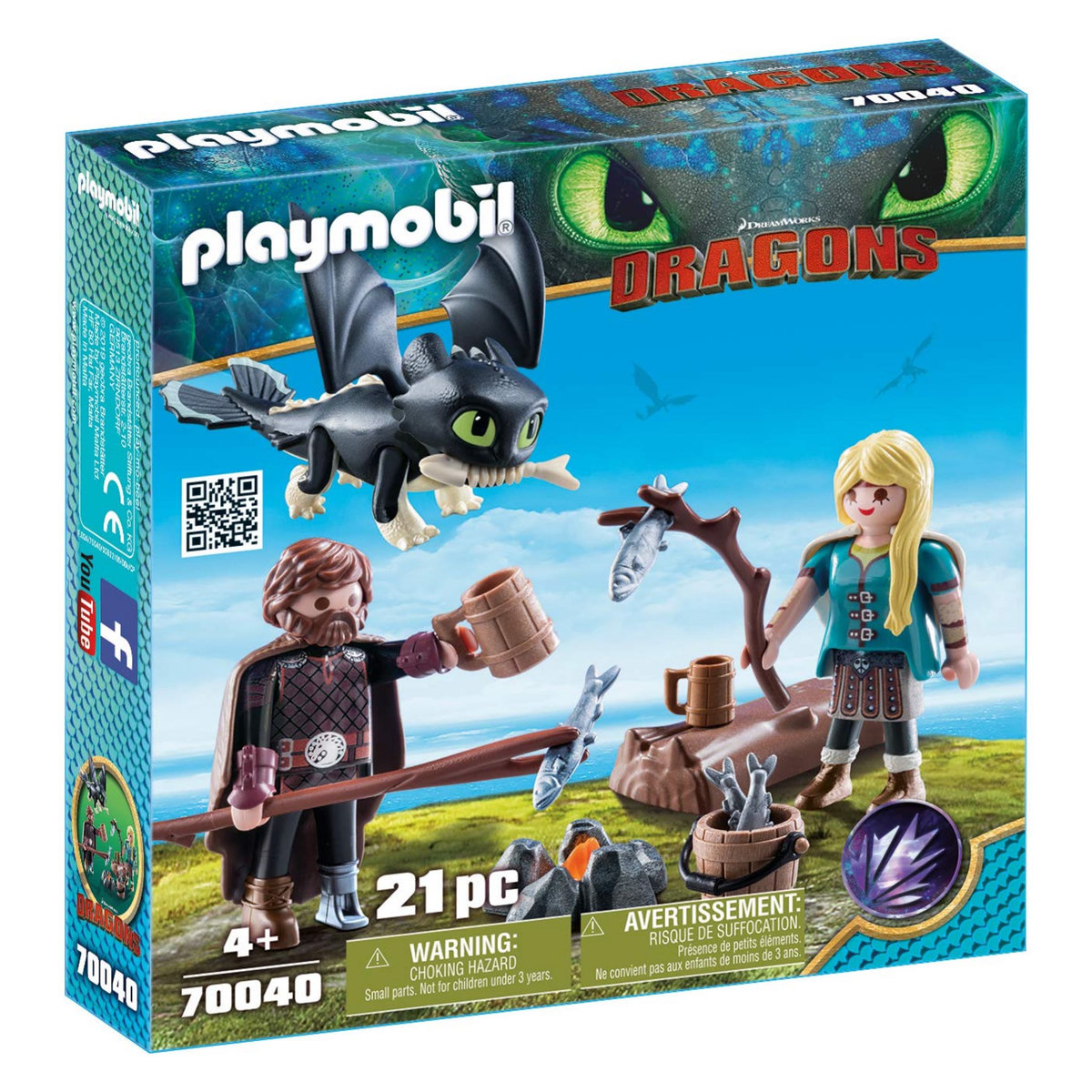 PLAYMOBIL 70040 - Dragons - Harold et Astrid avec bébé dragon