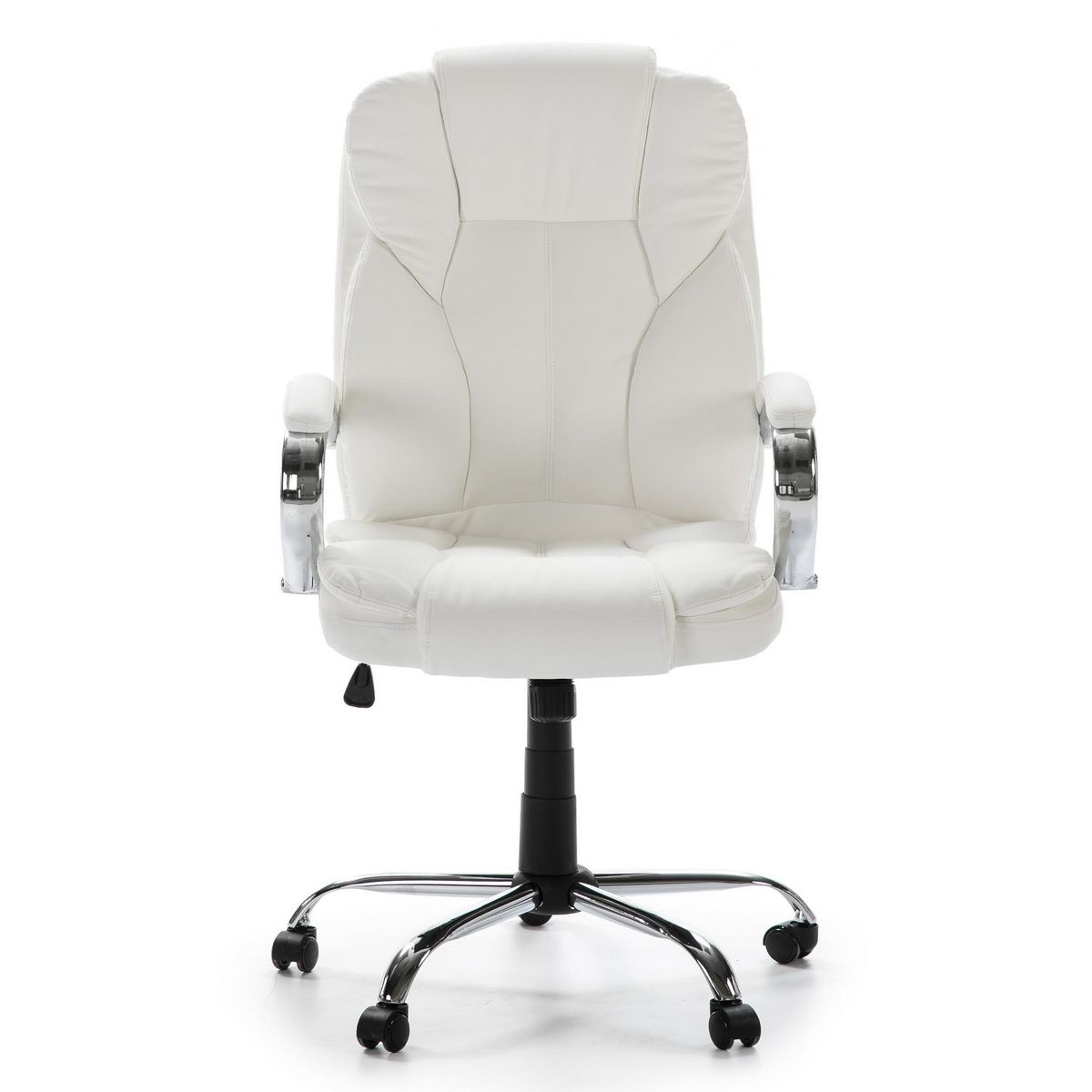 VS VENTA-STOCK Fauteuil de Bureau à Hauteur réglable et inclinable Nixon Similicuir Blanc
