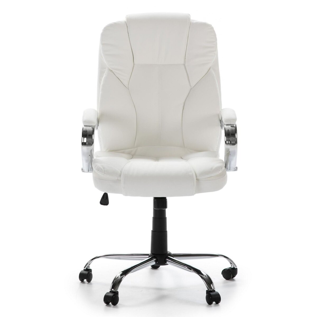 VS VENTA-STOCK Fauteuil de Bureau à Hauteur réglable et inclinable Nixon Similicuir Blanc