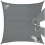 Voir la diapositive 1 : tectake Voile d'ombrage triangulaire rectangulaire avec une protection UV 50+ gris 3,6 x 3,6 m