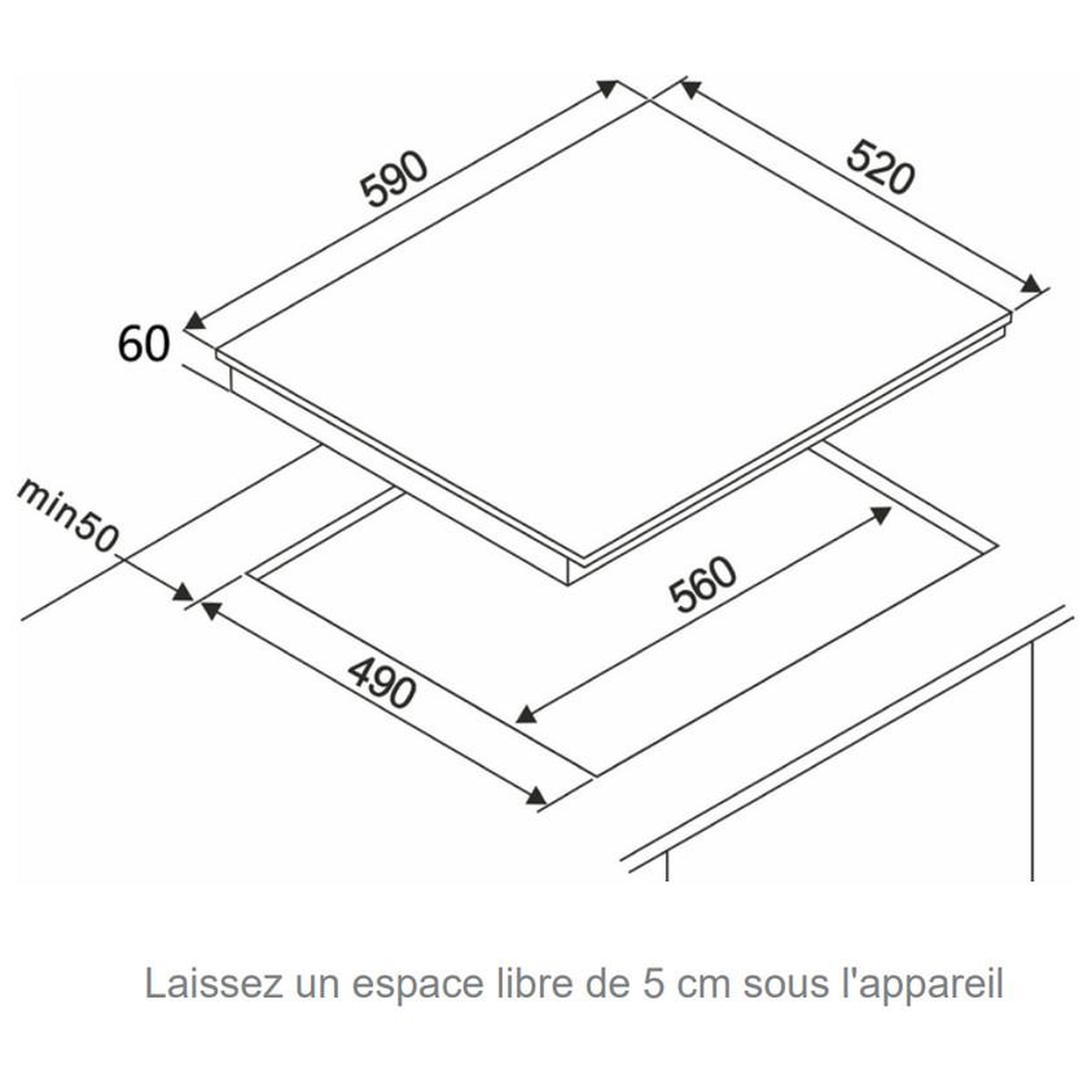 Voir la diapositive 4 : Fagor Table de cuisson à induction 60cm 4 feux 7200w noir - fai3546