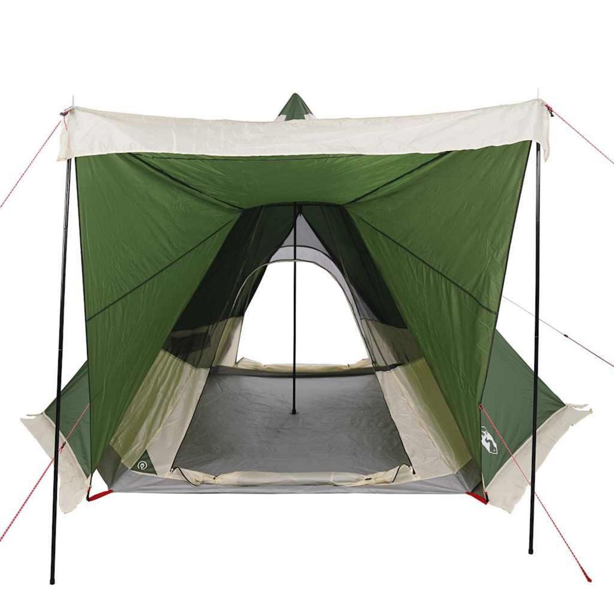 VIDAXL Tente familiale tipi 6 personnes vert impermeable