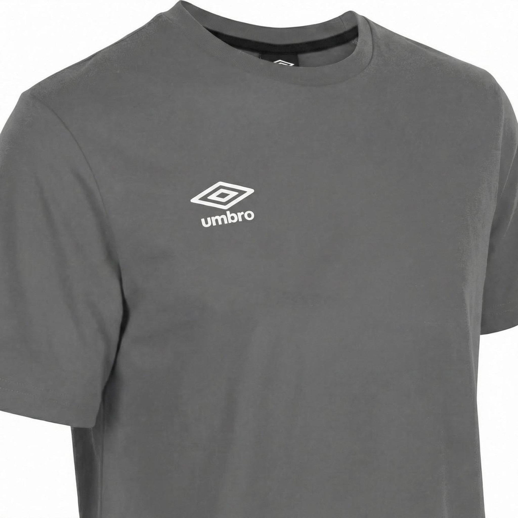 Voir la diapositive 2 : UMBRO Tee shirt homme col rond chiné en coton 160gsm et logo imprimé 618292