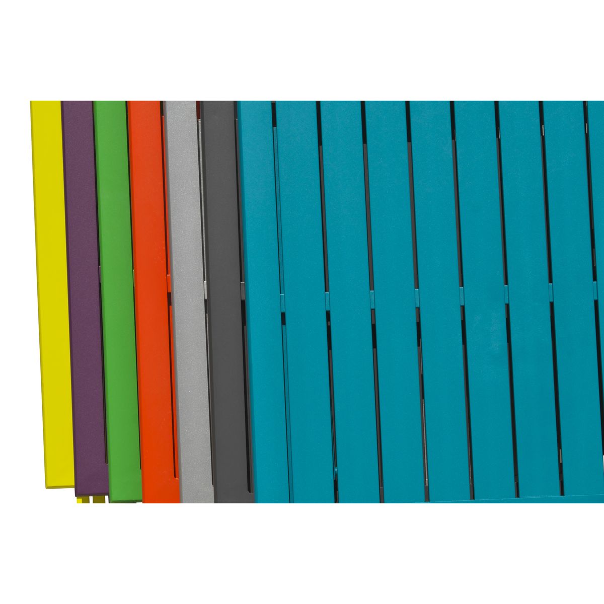 DCB GARDEN Table de jardin pliante 140x80cm aluminium gris anthracite MARIUS