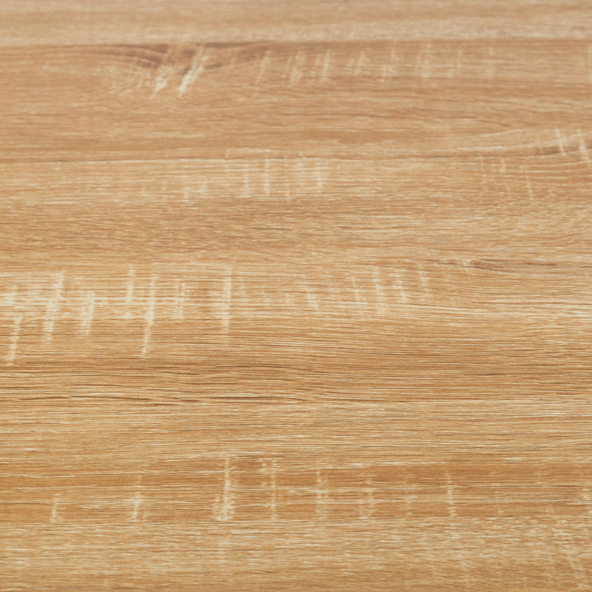 ID MARKET Ilot central IVO 120 cm blanc avec plan de travail façon hêtre