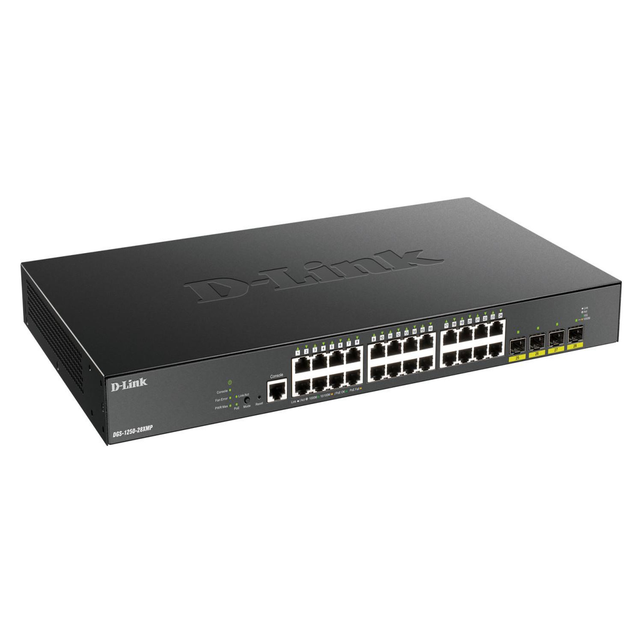 Voir la diapositive 3 : D-Link Switch réseau D-Link DGS 1250-28XMP - Switch L3 Lite Smart - 24 ports PoE+ 10/100/1000 + 4 ports 10G SFP+