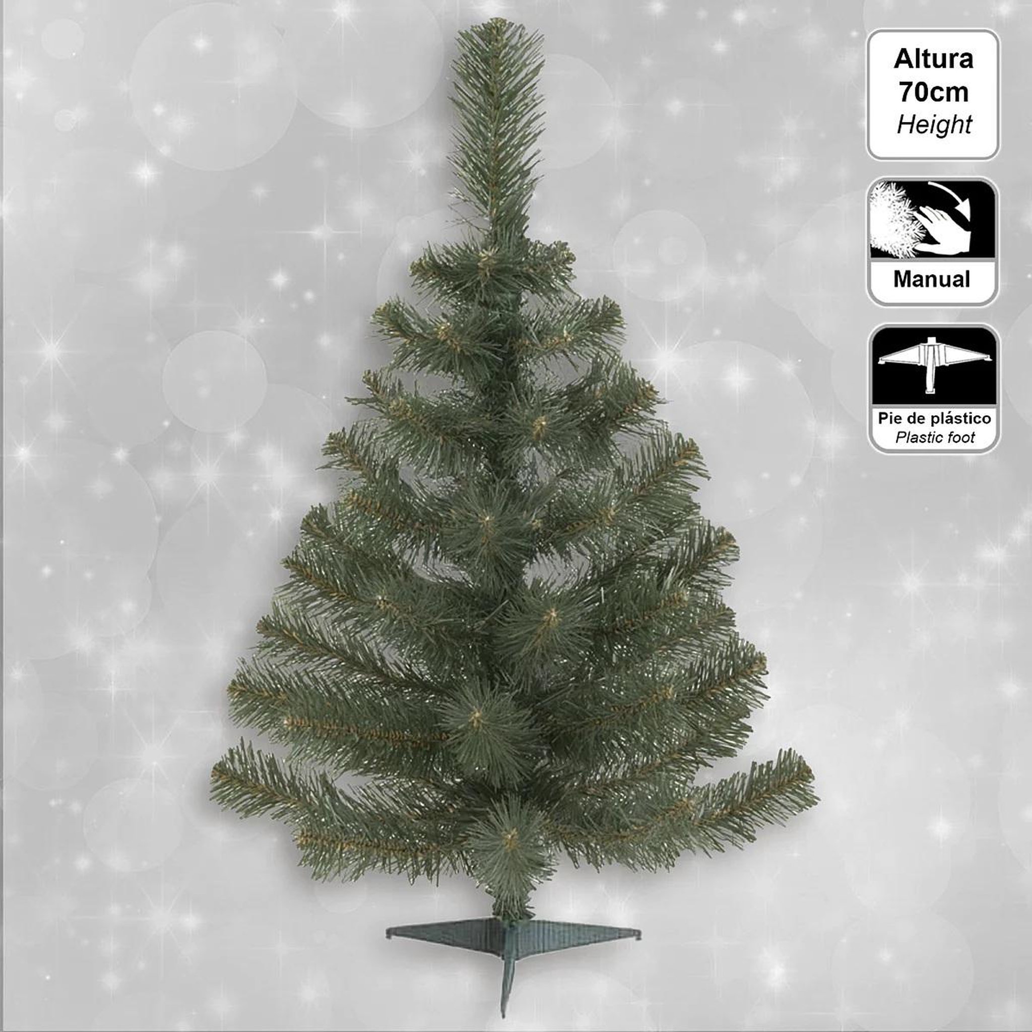 Voir la diapositive 2 : Eden Sapin de noël avec pied en plastique