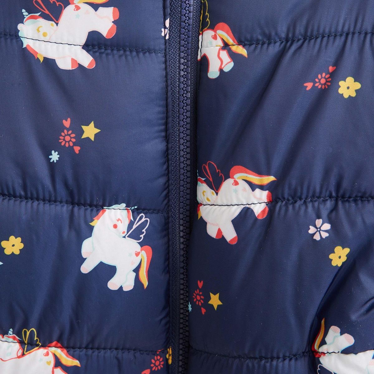 IN EXTENSO Doudoune doublée licornes bébé fille