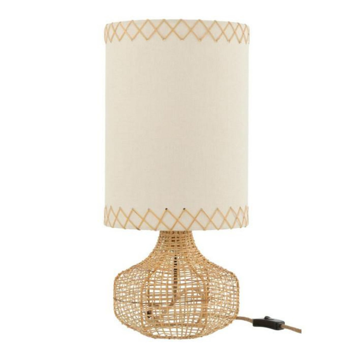 Paris Prix Lampe à Poser en Lin  Ibiza  40cm Blanc