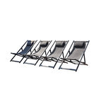 CONCEPT USINE Lot de 4 transats alu gris TEVATA