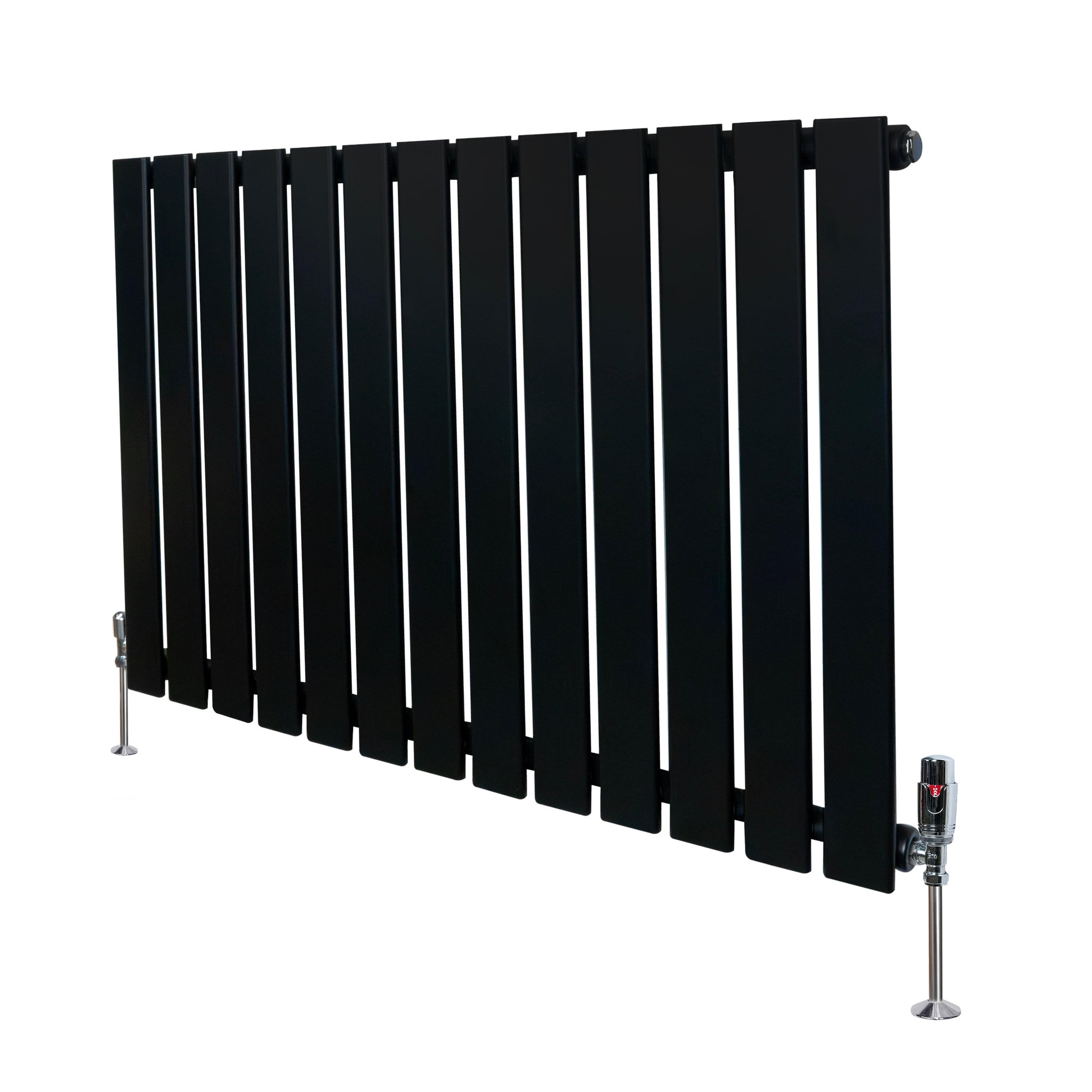 Voir la diapositive 2 : MONSTERSHOP Radiateur plat à 1 panneau & vannes - 600 x 910 mm