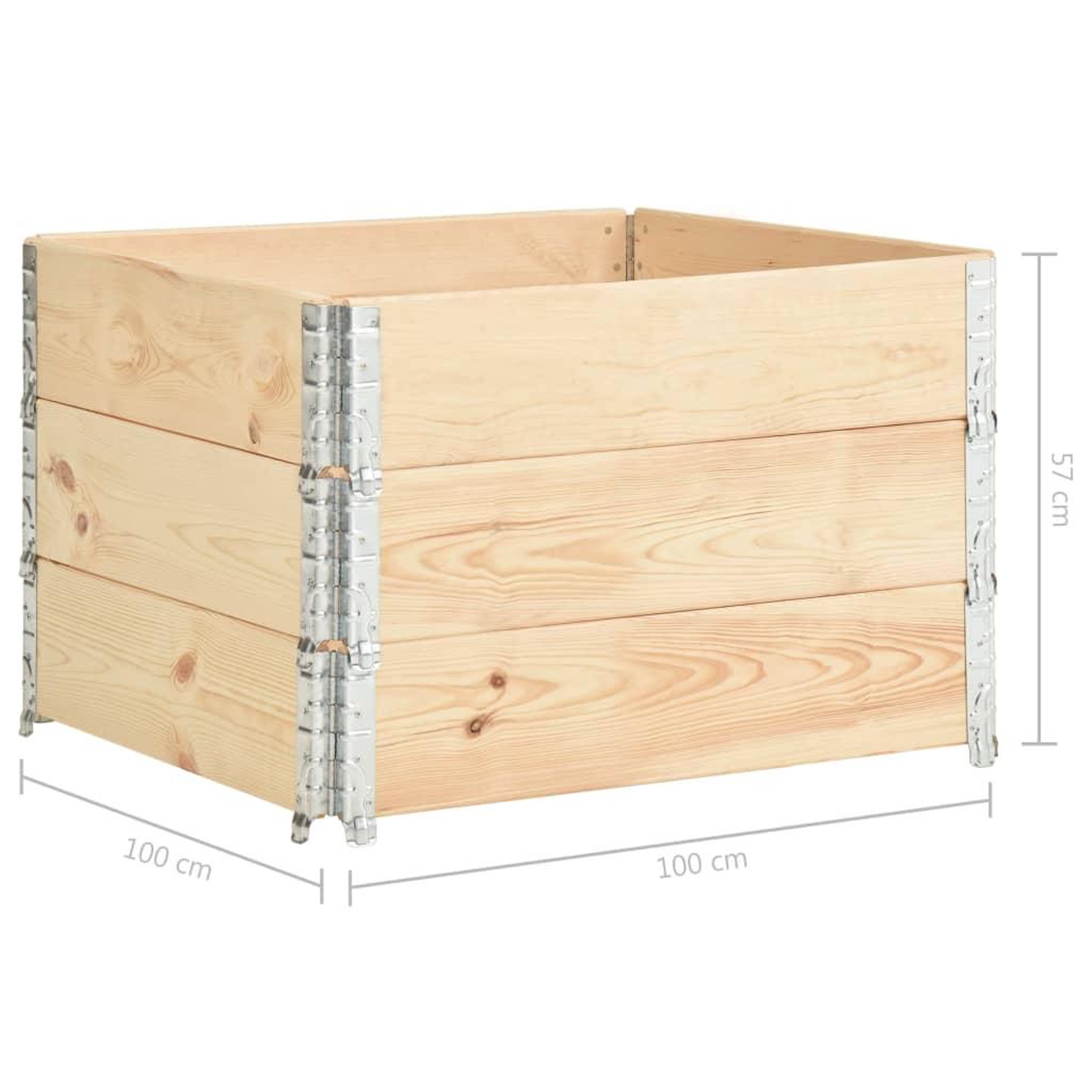 Voir la diapositive 6 : VIDAXL Jardinieres surelevees 3 pcs 100x100 cm Bois de pin solide