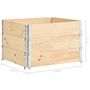 Voir la diapositive 6 : VIDAXL Jardinieres surelevees 3 pcs 100x100 cm Bois de pin solide