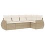 Voir la diapositive 2 : VIDAXL Salon de jardin avec coussins 5 pcs beige resine tressee